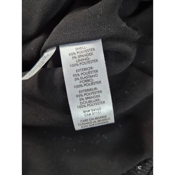 NWT Calvin Klein Fully Sequined Black Poly Spandex Top Shell  Zipper Back Sz S - Picture 6 of 6